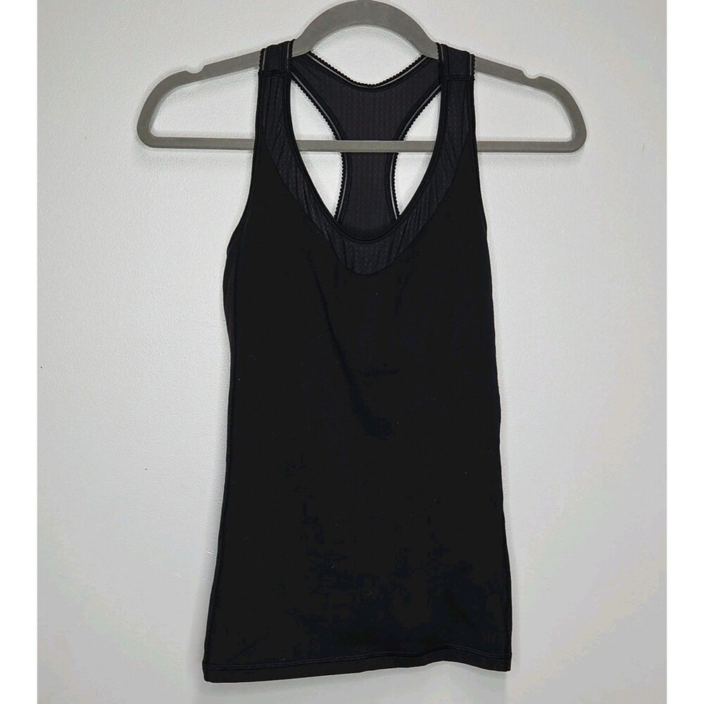 Lululemon Tank Top Womens 6 Black Small Racerback Shirt Running Top Gym Sport